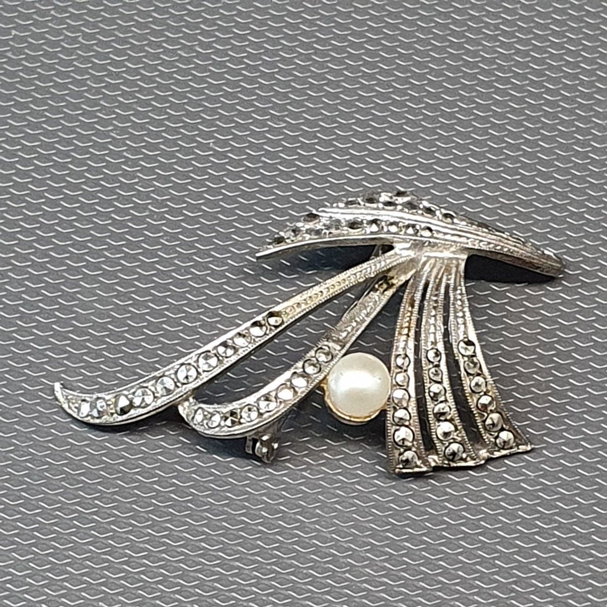 Broche En Argent Et Marcassite-photo-4