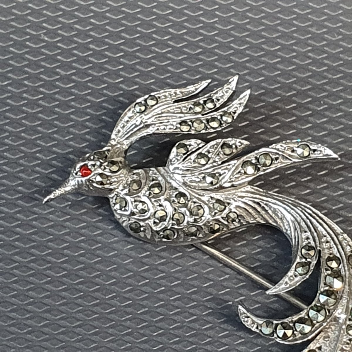 Bird Of Paradise Silver Brooch-photo-3