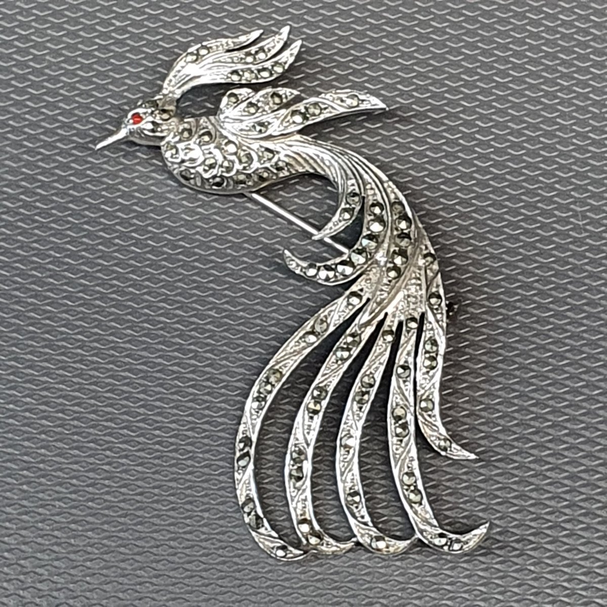 Bird Of Paradise Silver Brooch