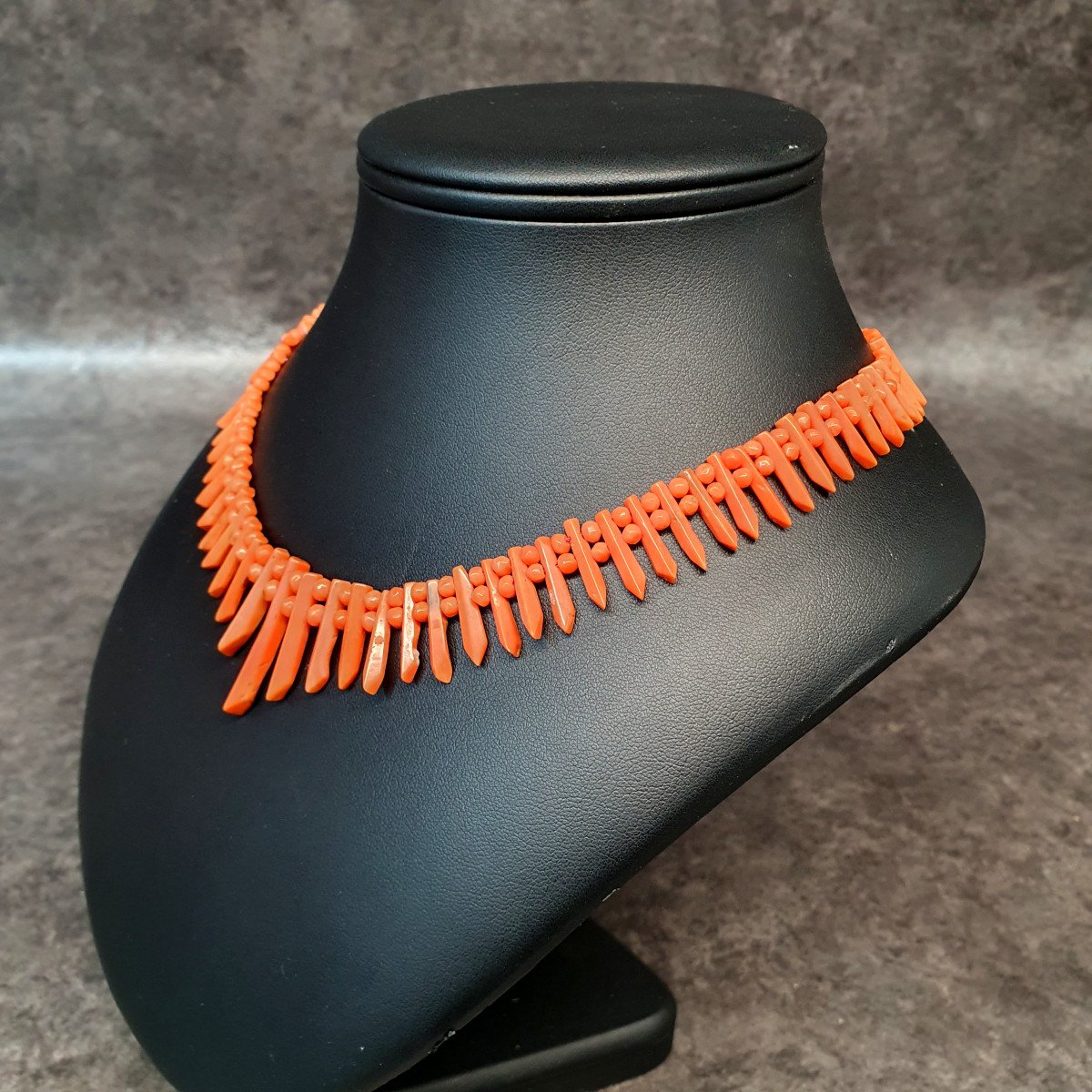 Art Deco Coral Necklace-photo-3