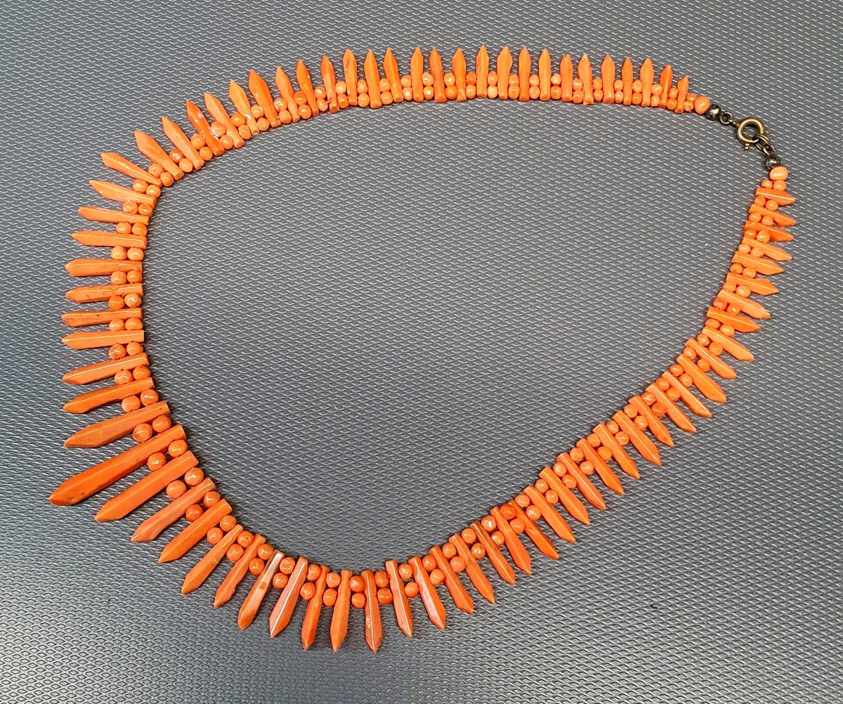 Art Deco Coral Necklace-photo-1