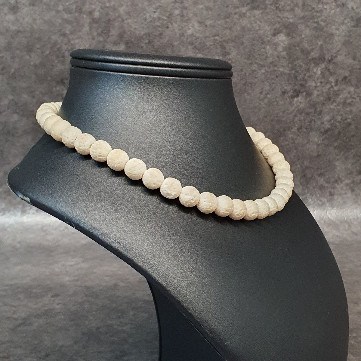 Collier En Corail Ponge Blanc-photo-4