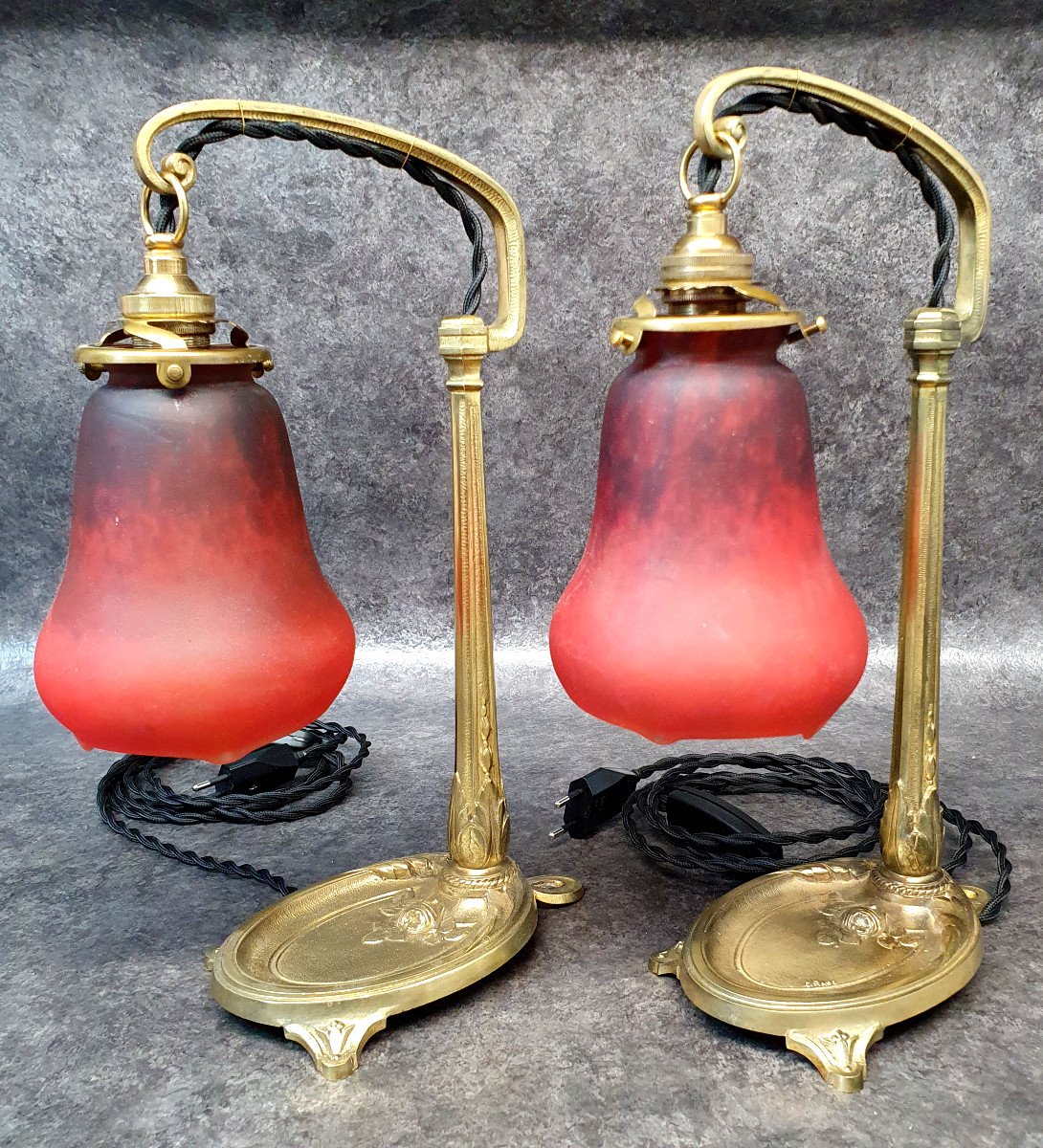 Pair Of Charles Ranc Lamps