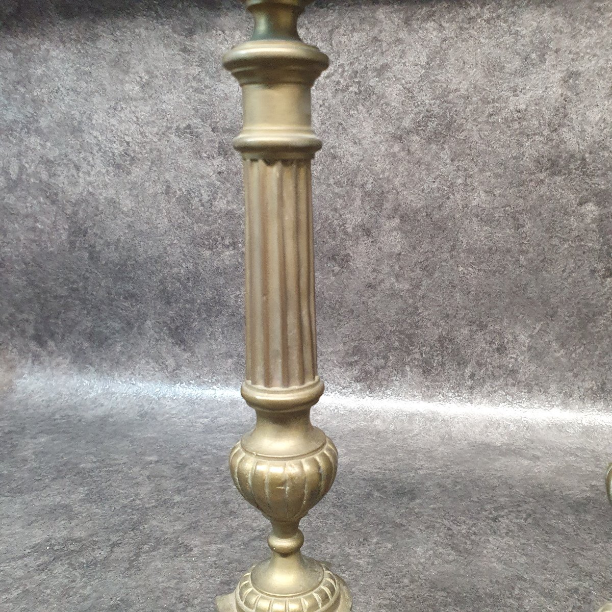 Pair Of 19th Century Religious Candlesticks-photo-4