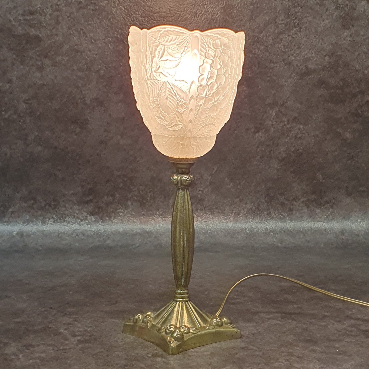 Art Deco Bronze Lamp-photo-7