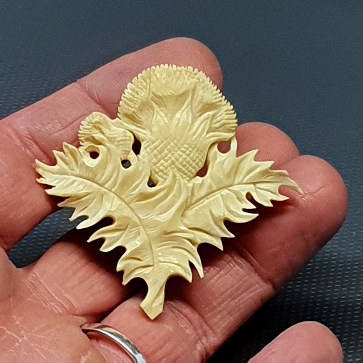 Art Nouveau Thistle Brooch-photo-4