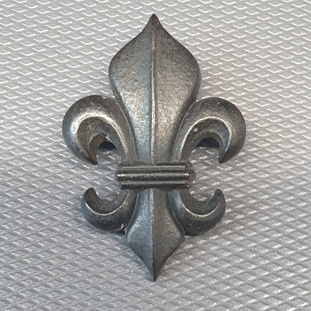 Rare Broche En Bois Fleur De Lys-photo-2