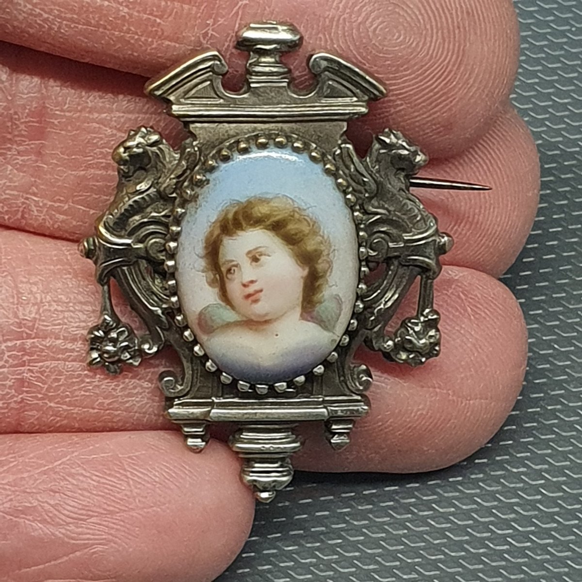 Broche Cadre Photo Et Porcelaine-photo-4