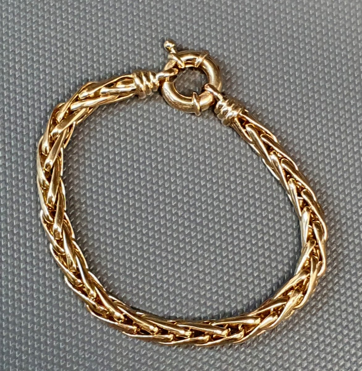 Bracelet Plaqué Or Maille Palmier-photo-2