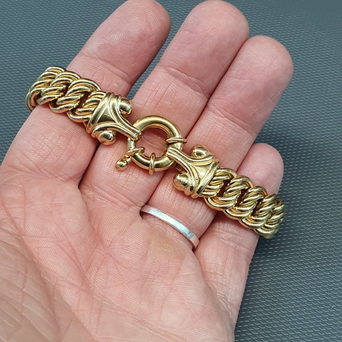 Gold Plated American Mesh Bracelet-photo-4