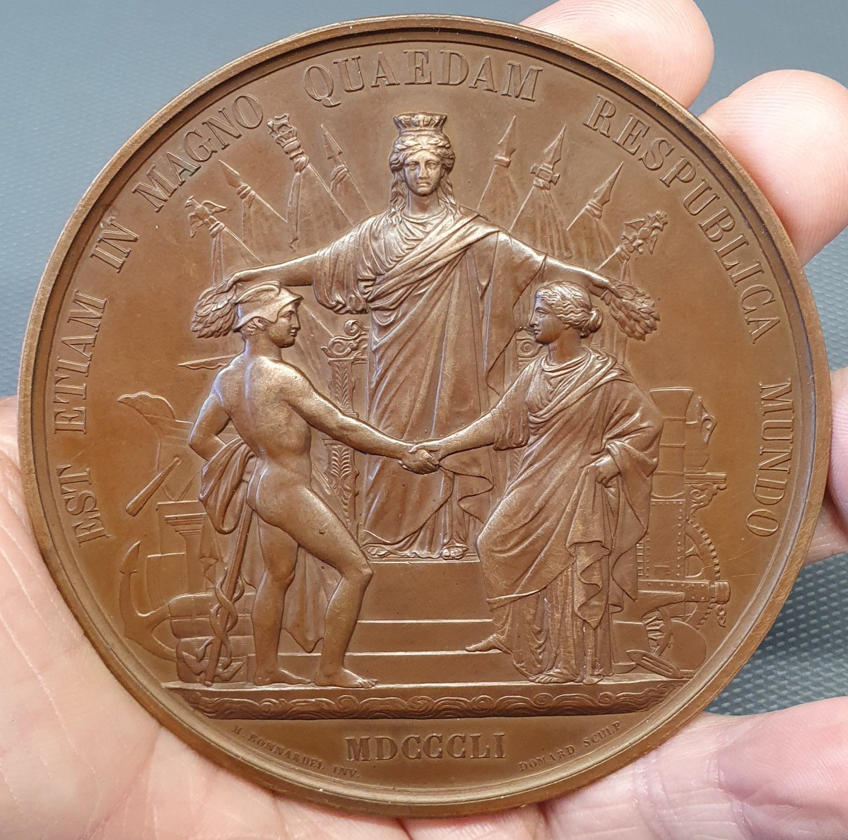 Médaille Bronze Grande Exposition 1851 à Londres Par W. Wyon 