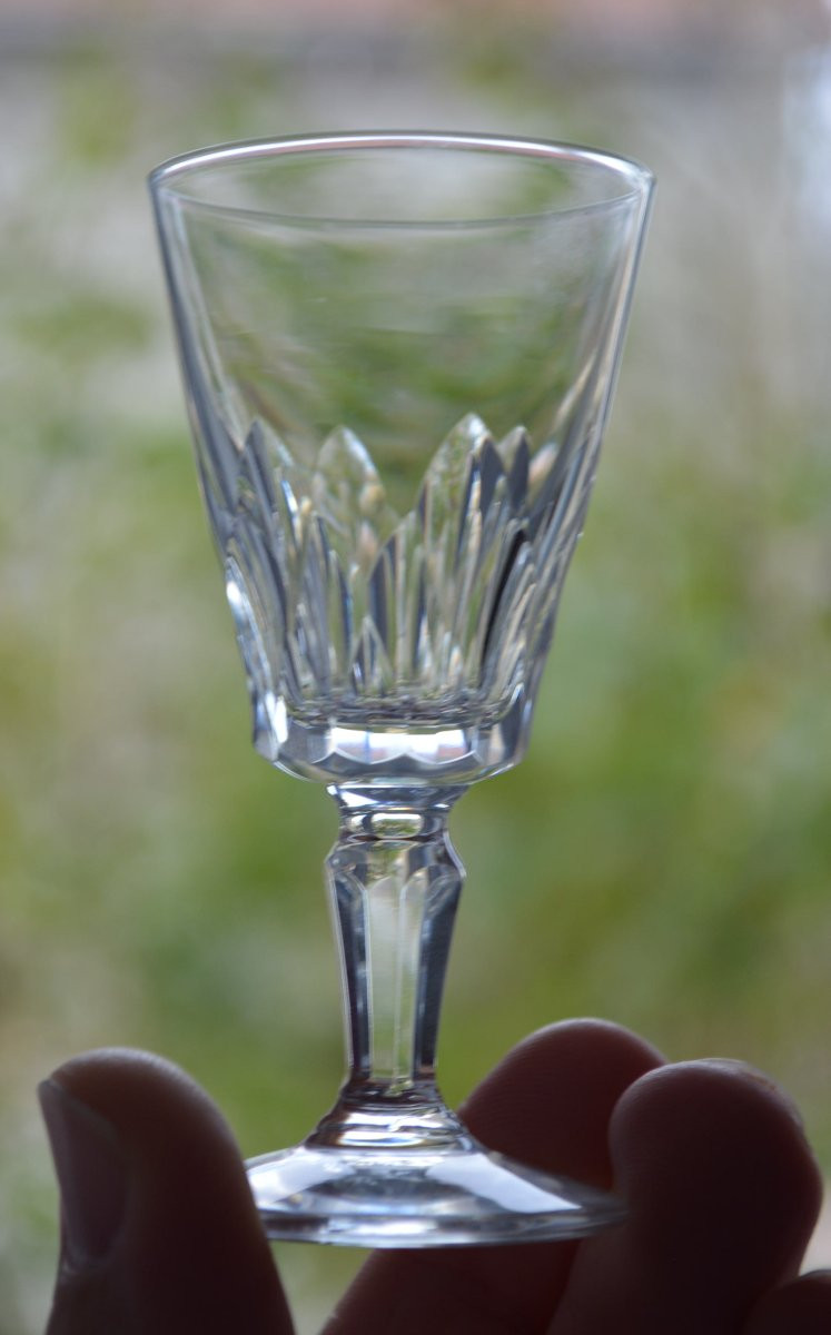 Set Of 6 Small Baccarat Crystal Glasses-photo-3