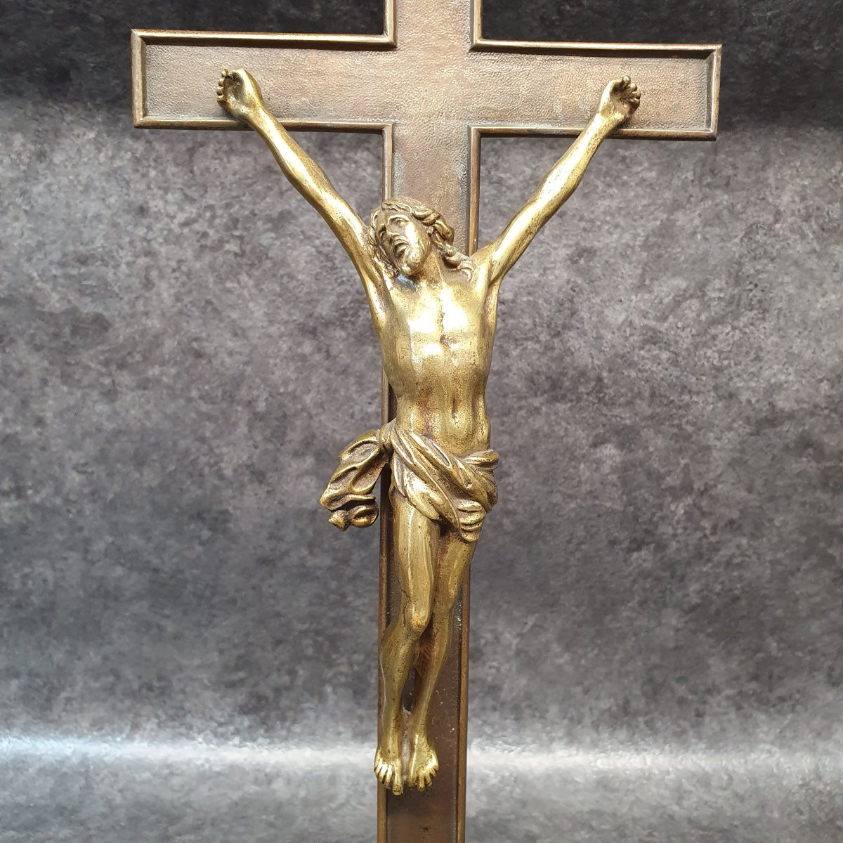 Christ In Bronze Signed E.hoffer-photo-3