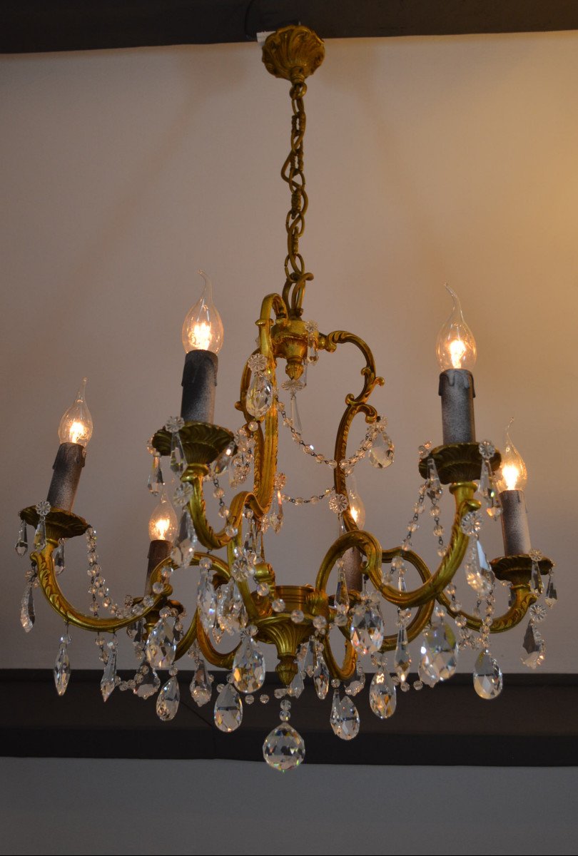 Bronze Chandelier With Tassel-photo-2