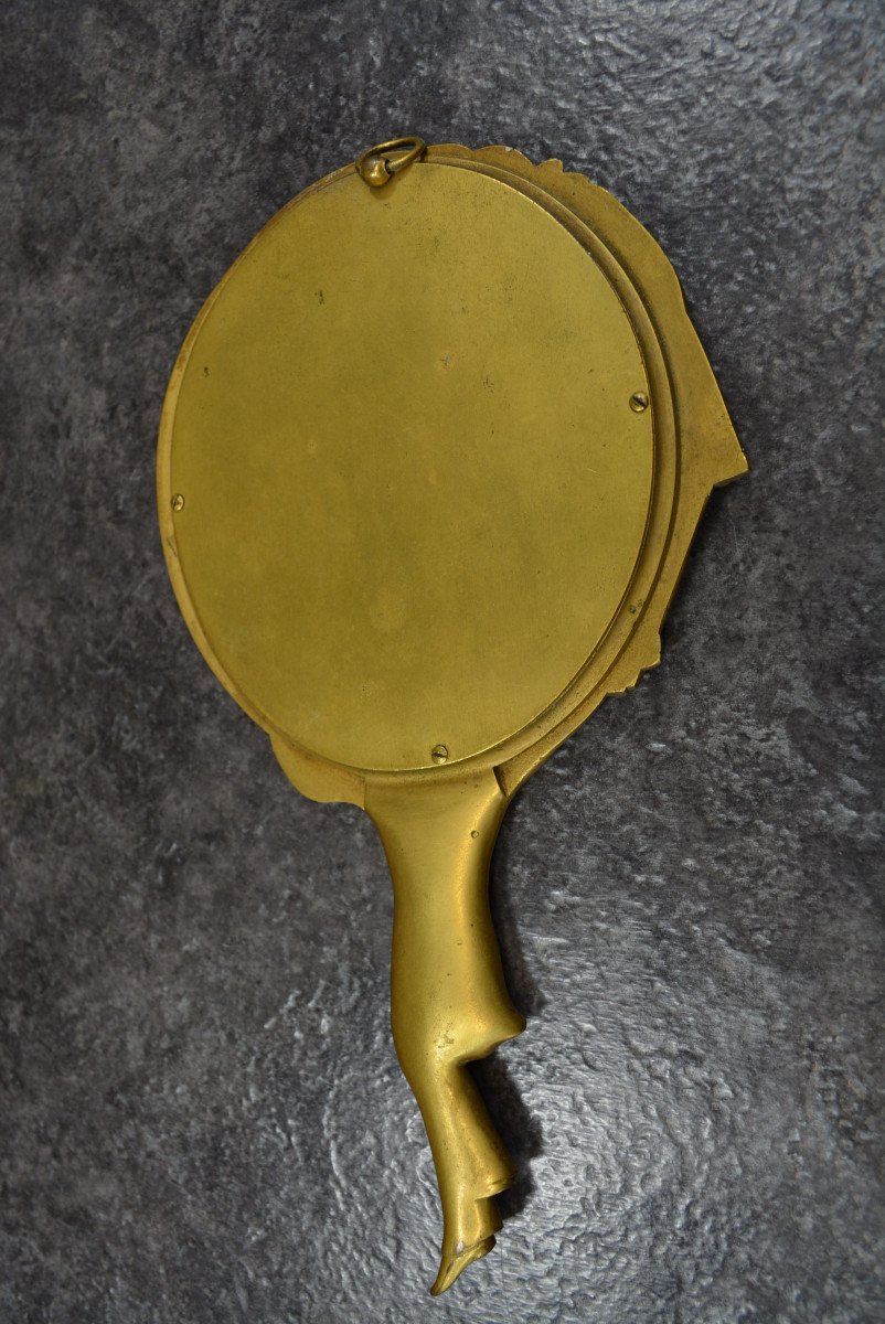 Face à Main Bronze à Décor De Pierrot-photo-2