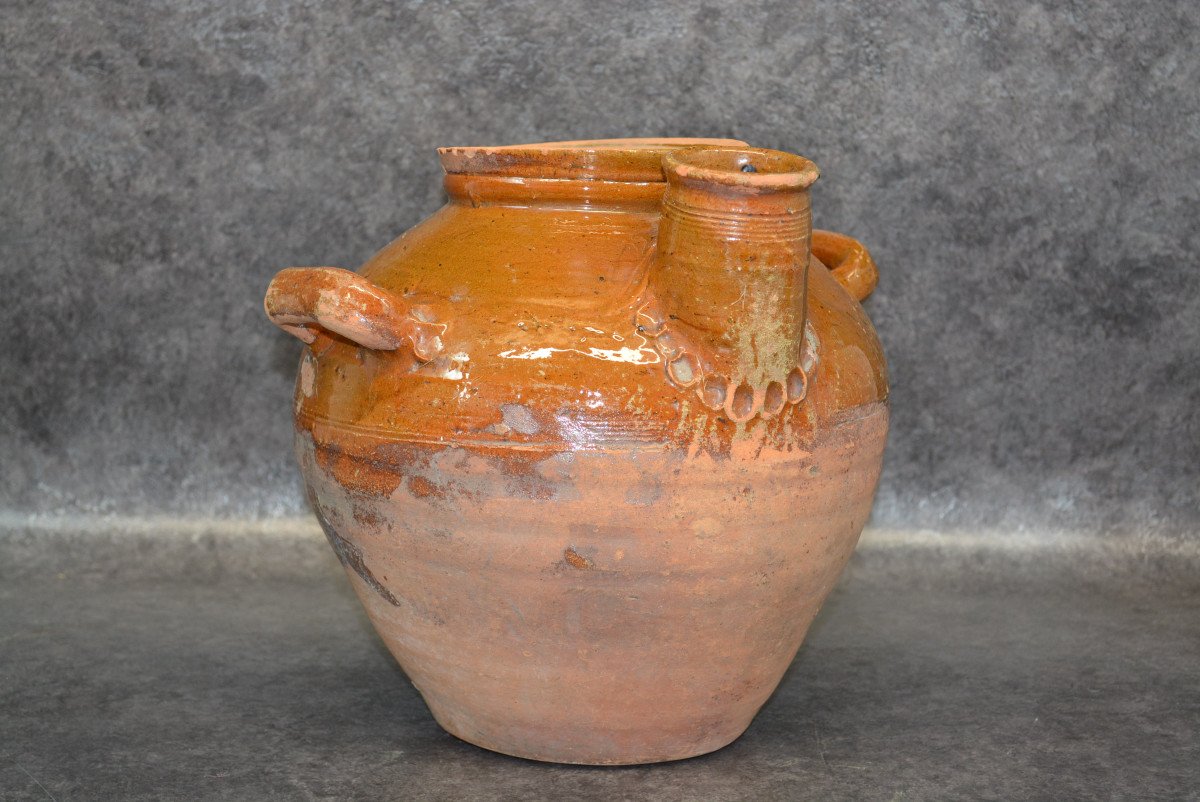 Glazed Enameled Terracotta Jar-photo-2