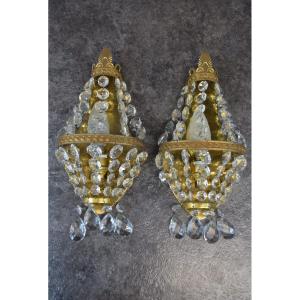 Pair Of Sconces With Pampilles