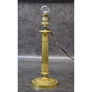 Empire Candle Holder By Claude Gallé Mounted As A Lamp