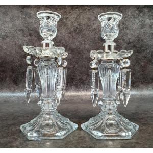 Pair Of Crystal Candlesticks