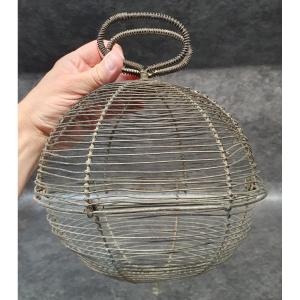 Amazing And Rare Antique Wire Salad Basket