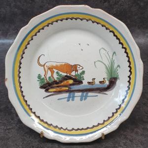 Earthenware Plate: Nevers 18th Century 