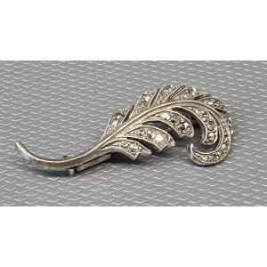 Broche En Argent Et Marcassite