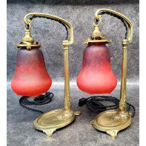 Pair Of Charles Ranc Lamps