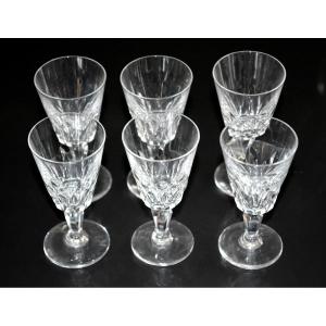 Set Of 6 Small Baccarat Crystal Glasses