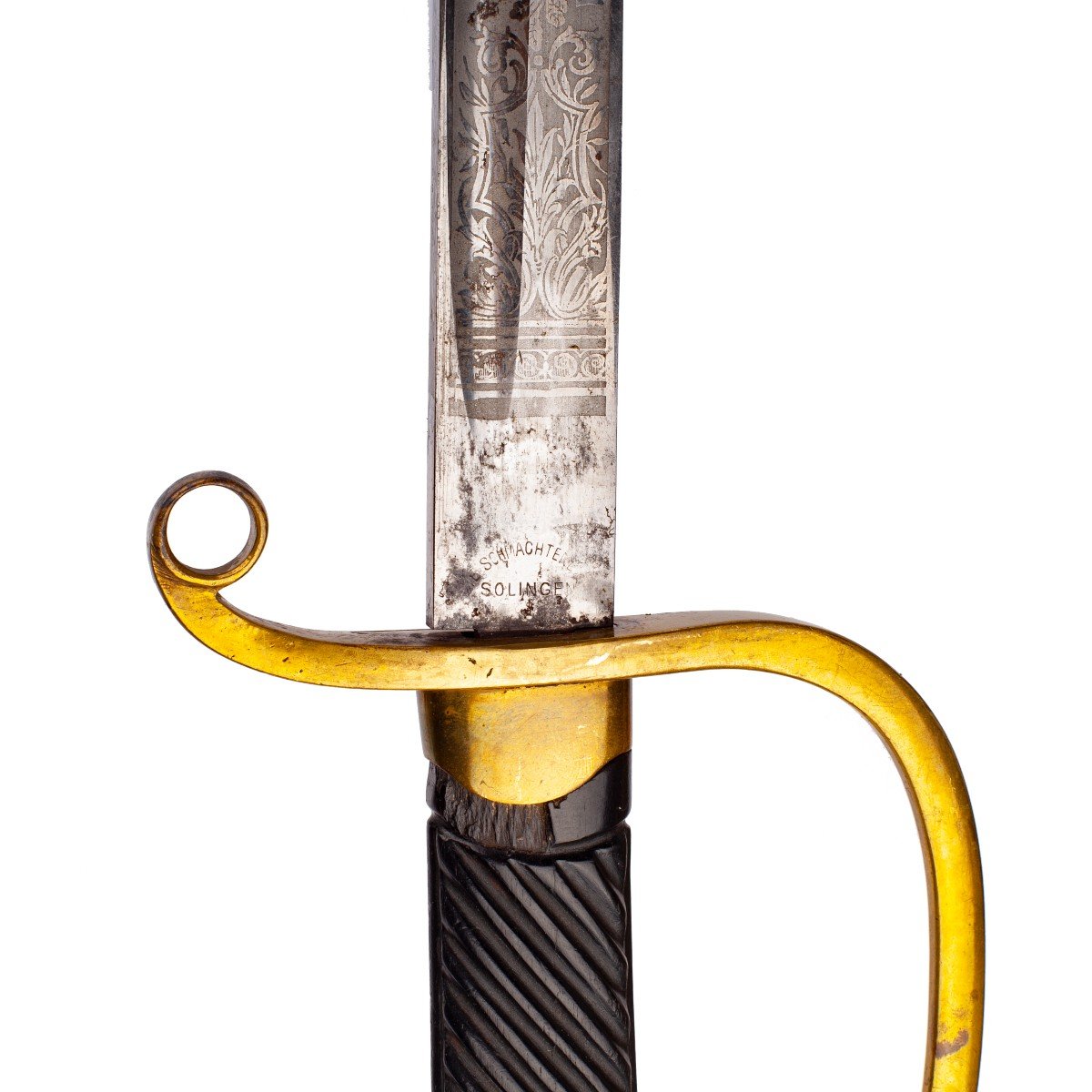 M-1881 Imperial Russian Dragoon Officer Shashka Sword With Engraved Blade Without Scabbard.-photo-2