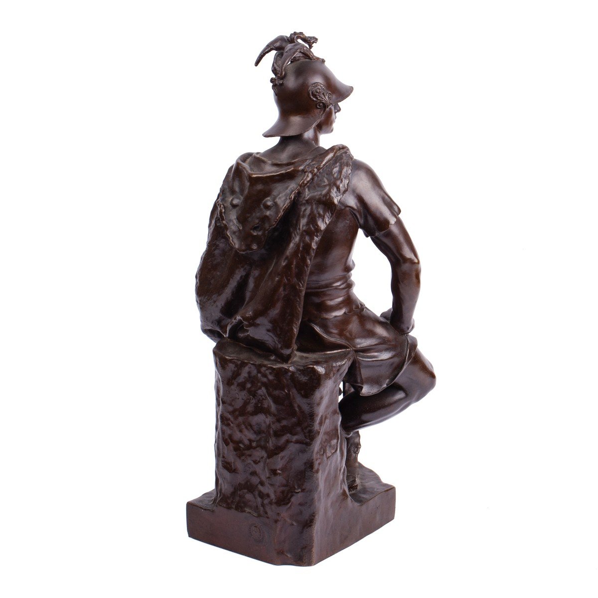 An Antique Bronze Sculpture “military Courage” By Paul Dubois (1829 – 1905)-photo-4