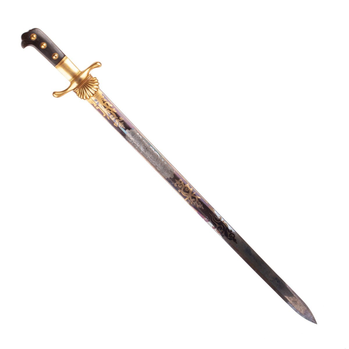 A Bavarian Hirswanger Type Presentation Weapon, Combining Dagger And Sword, With A Blade -photo-4