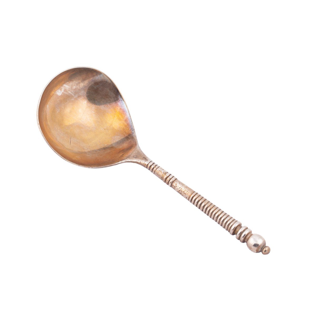 A Russian Silver-gilt Jam Spoon-photo-3