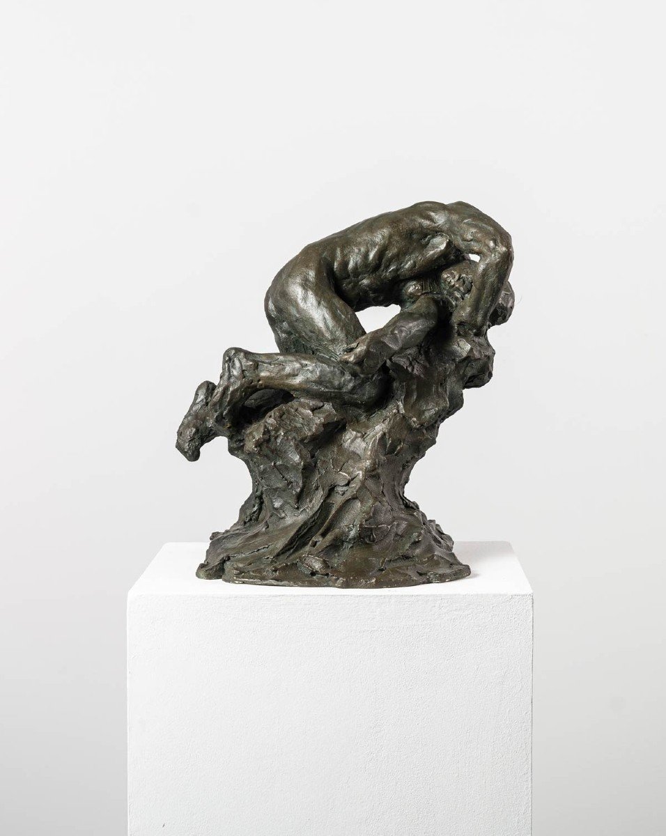 Nu masculin, sculpture en bronze – « ESCLAVE III » – Guy Le Perse