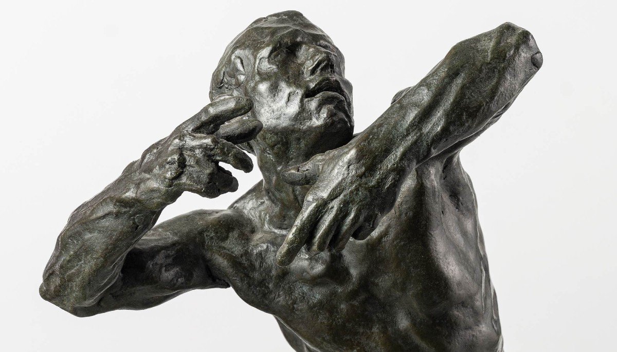 Male Nude, Bronze Sculpture – « Orpheus »-photo-3