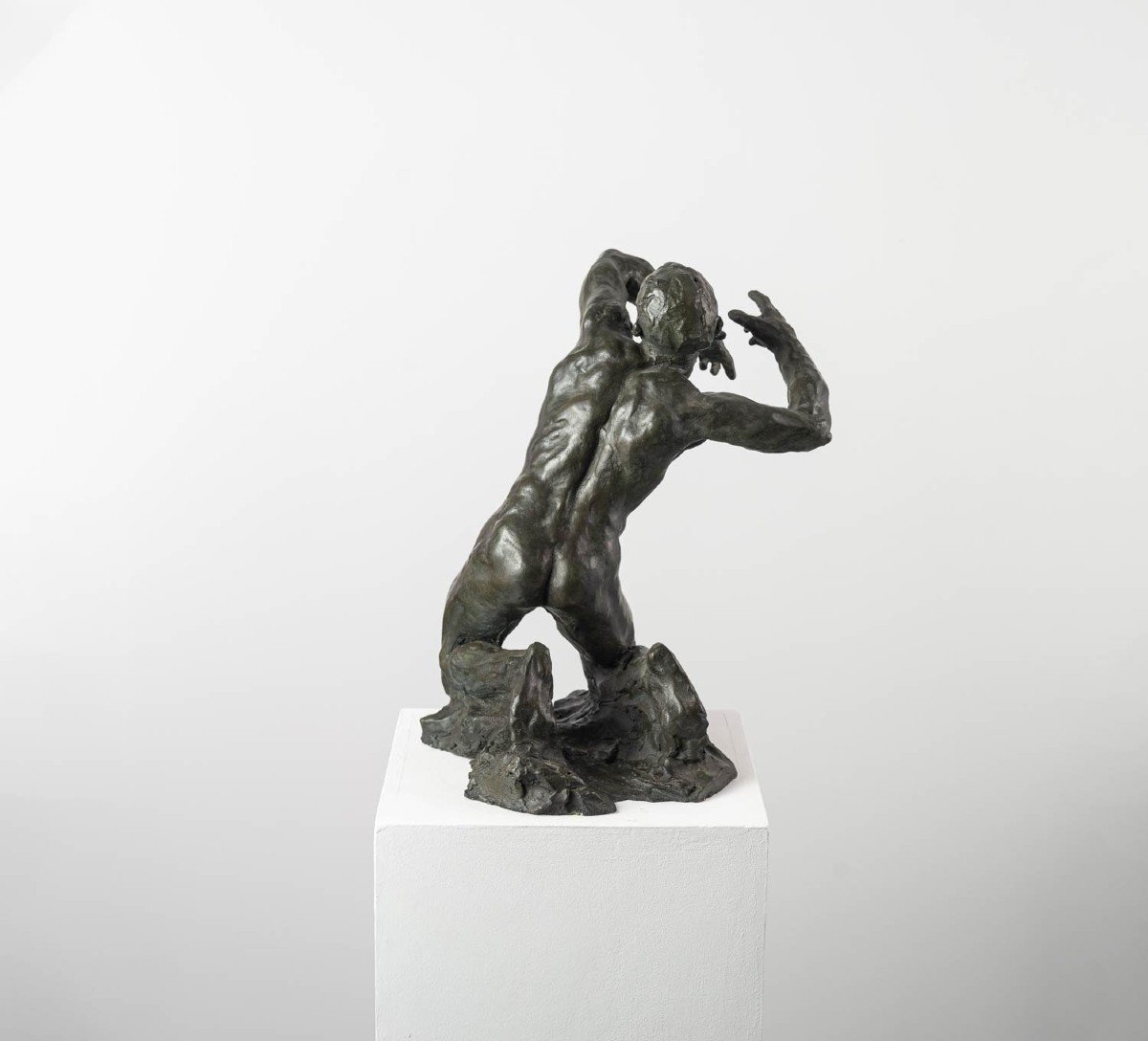 Male Nude, Bronze Sculpture – « Orpheus »-photo-5