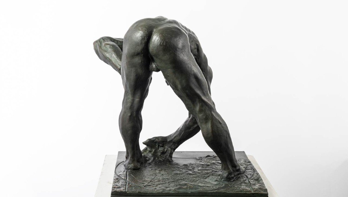 Male Nude, Bronze Sculpture – “the Architect”-photo-2