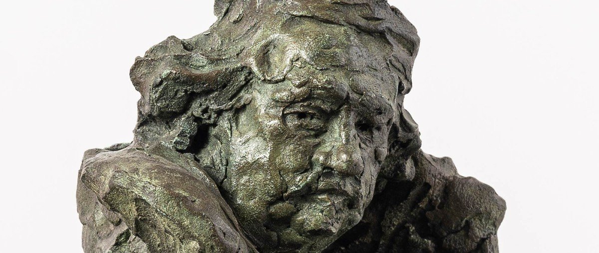 Bust Of Man, Bronze Sculpture – “rembrandt” -photo-2