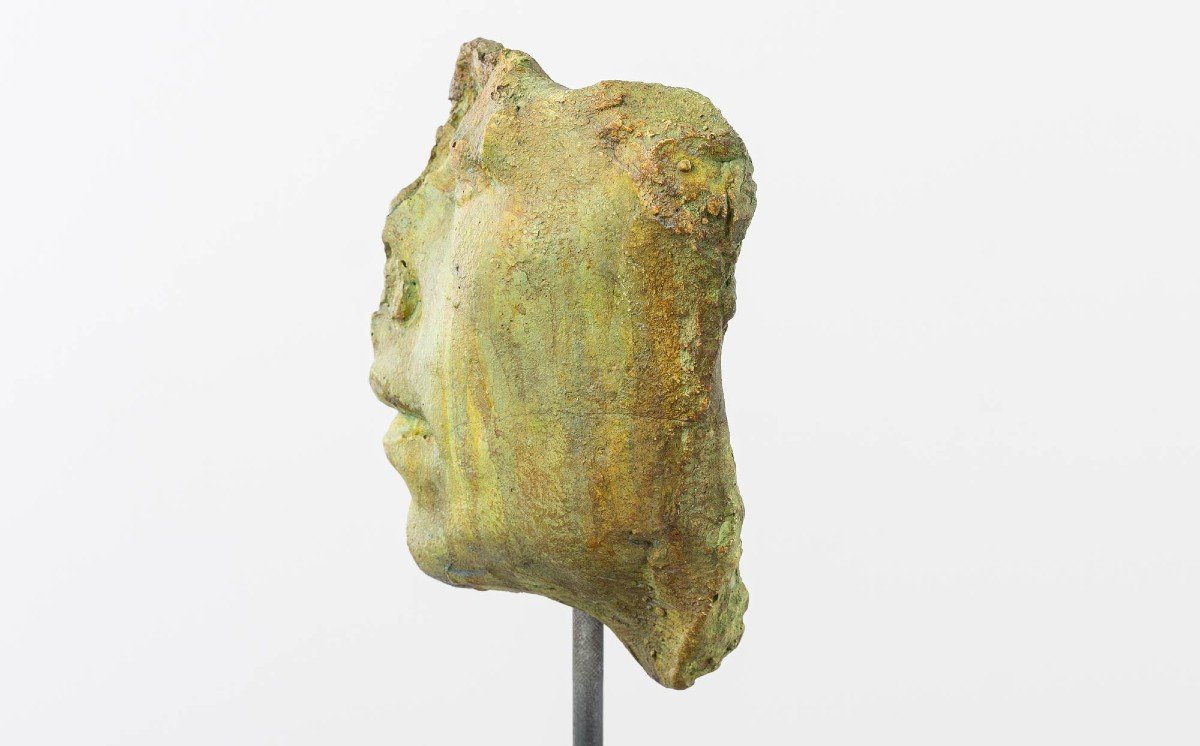 Bronze Sculpture, Face Female – “antique Mask” -photo-3