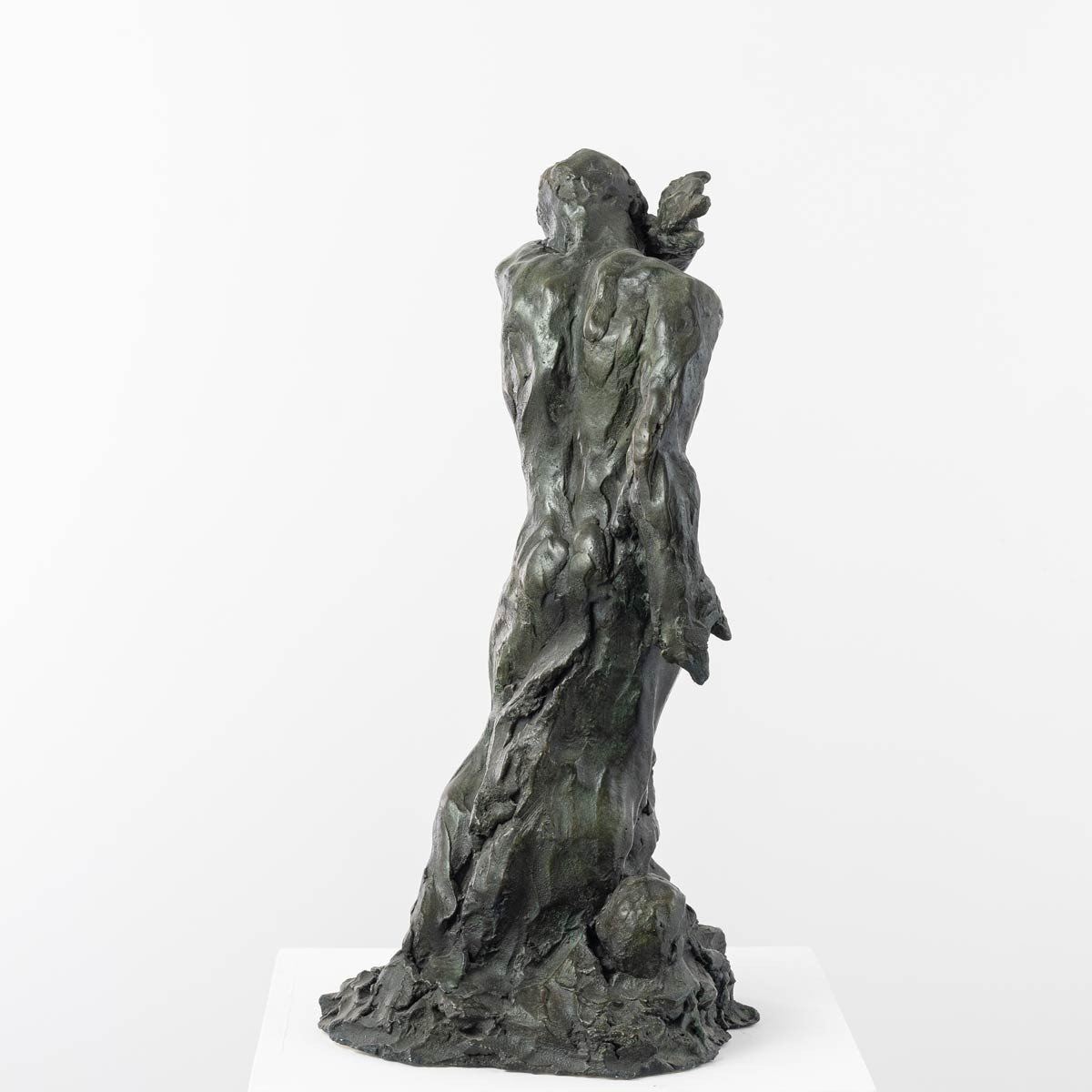 Nu Masculin, Sculpture En Bronze – « La Tombe De L’architecte » -photo-3