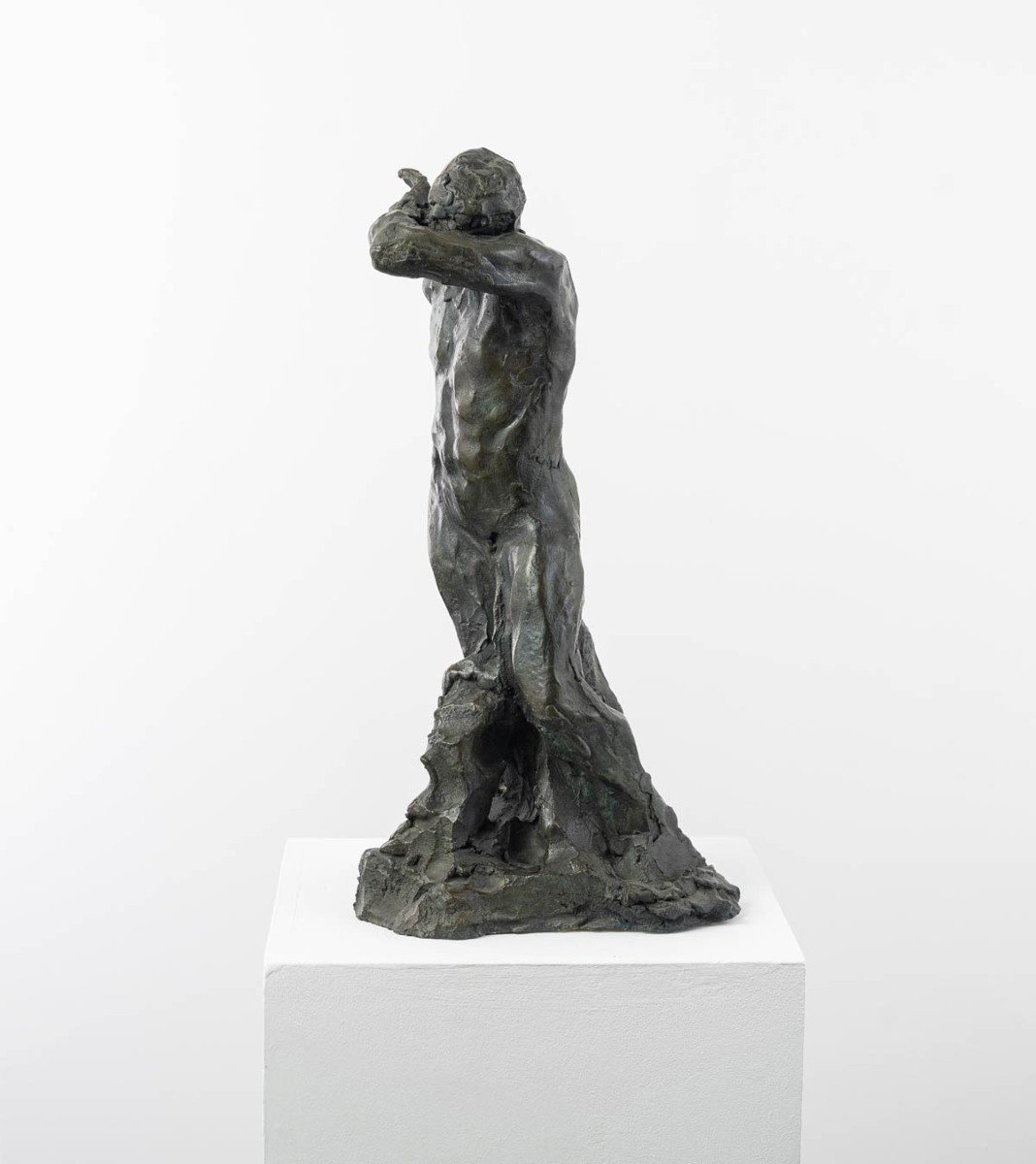 Nu Masculin, Sculpture En Bronze – « La Tombe De L’architecte » -photo-3