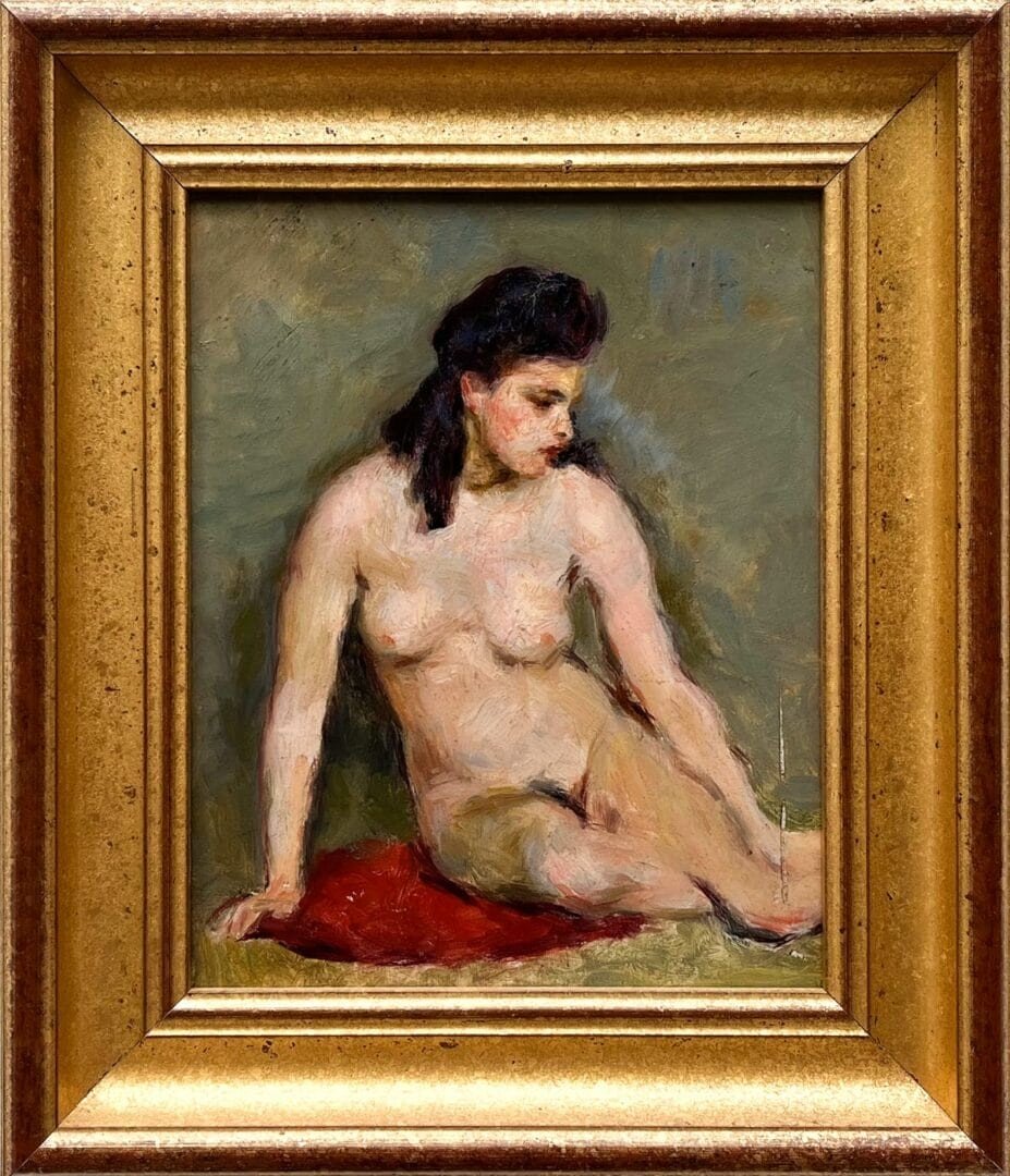 Impressionist Study Of A Female Nude - Attributed To Lucien Mignon (1865-1944)-photo-2