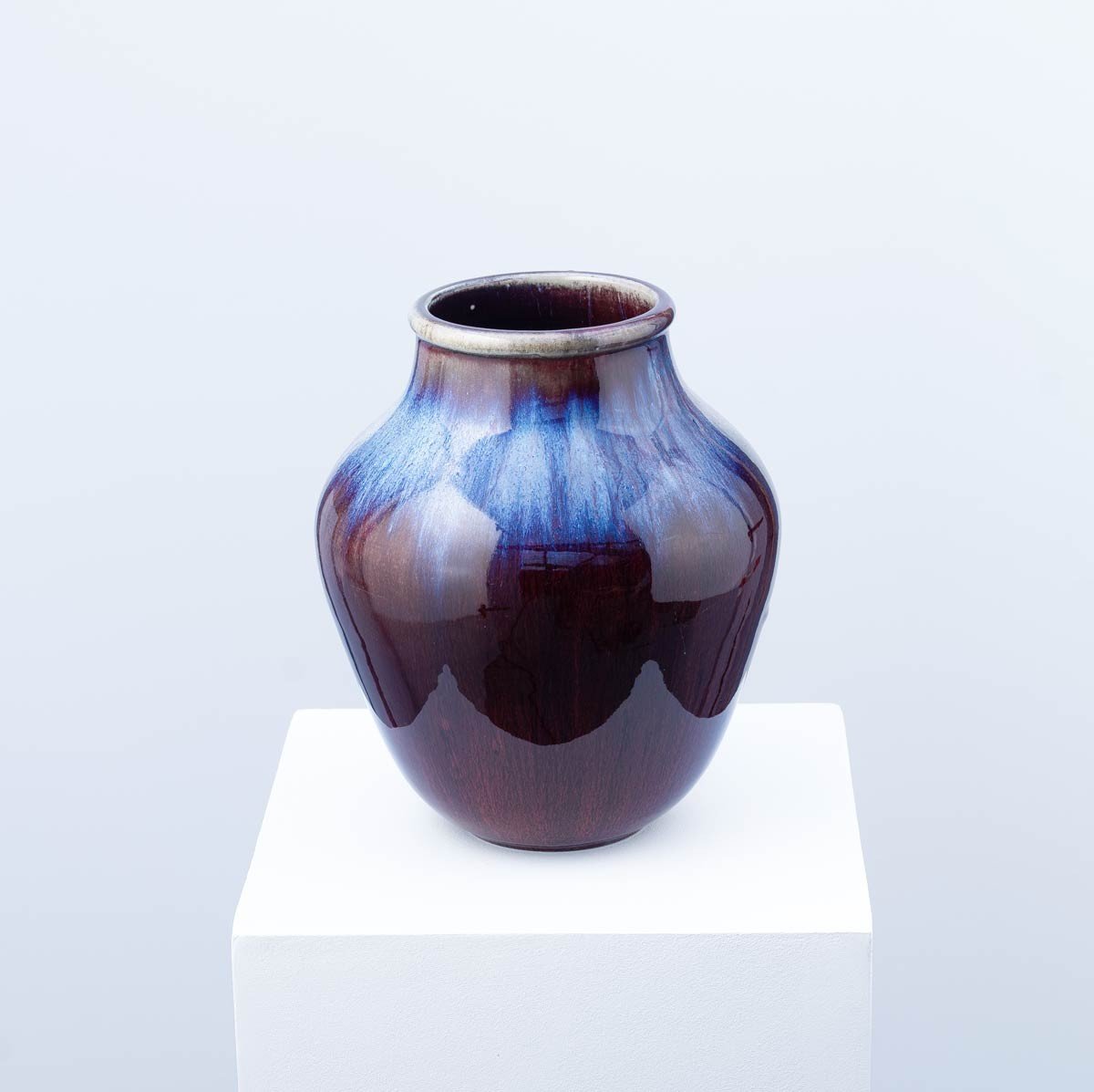 Flamed Covered Vase - Frédéric Kiefer