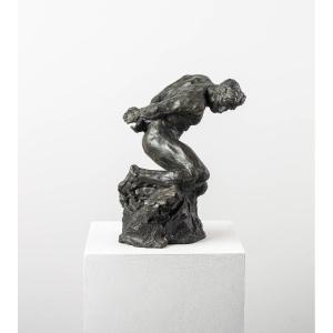 Nu Masculin, Sculpture En Bronze - "ESCLAVE II" 