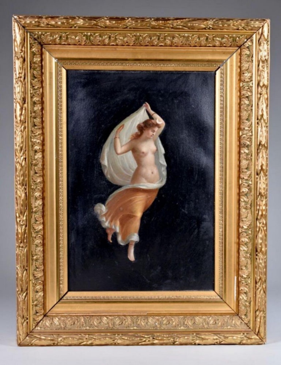 Important Pair Of Paintings From The Italian School "night And Day", 19th Century-photo-4