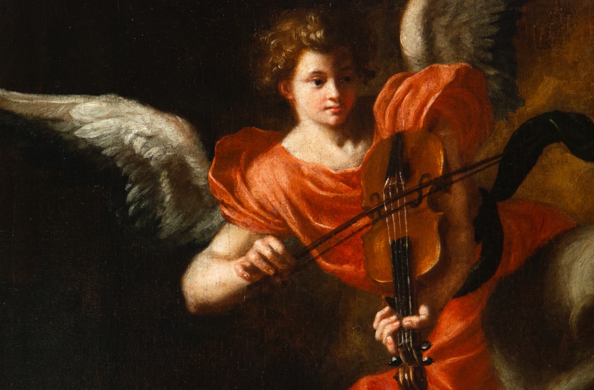 Master Of The 17th Century Neapolitan School "vision Of Saint Francis"-photo-3