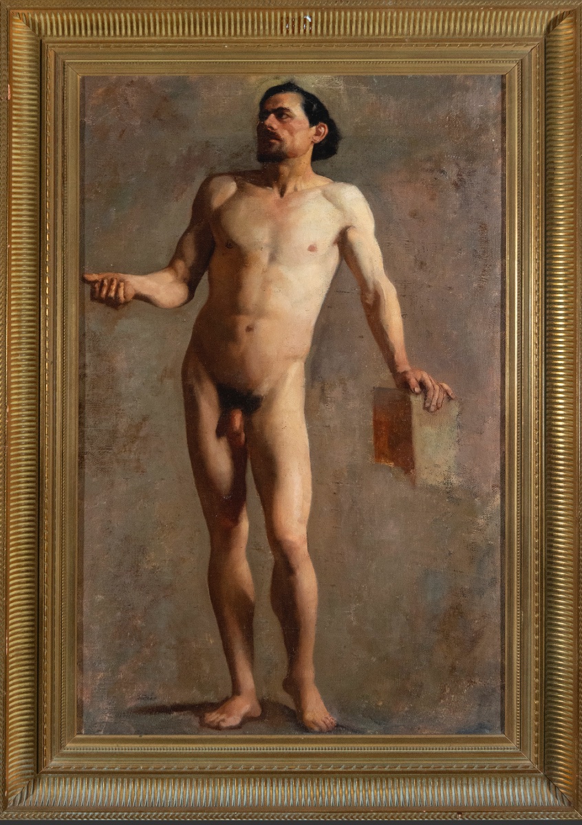 Important Painting From The 19th Century French School "academic Nude"-photo-2