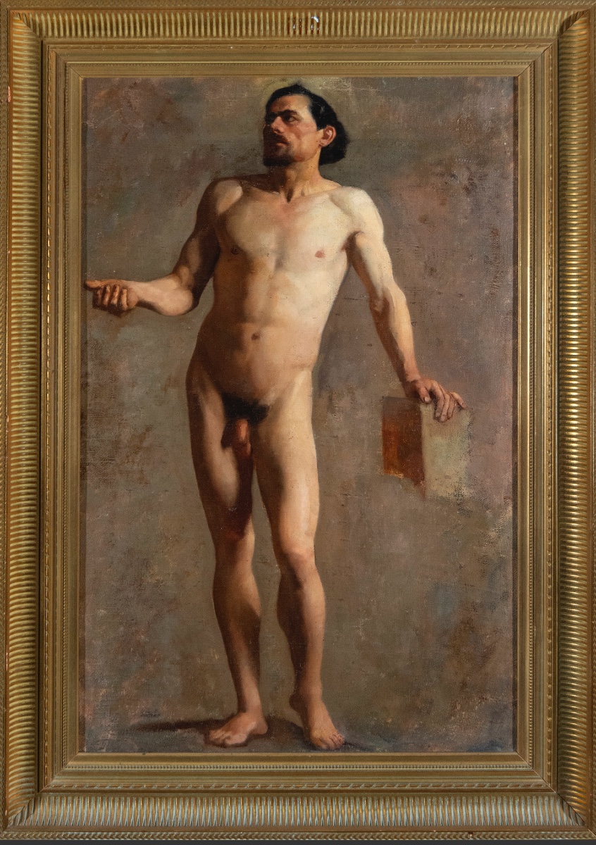 Important Painting From The 19th Century French School "academic Nude"