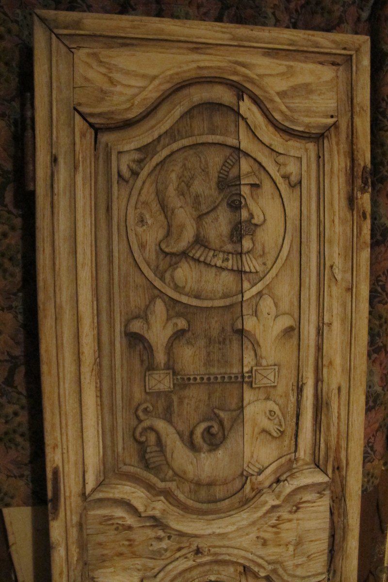 XVII Carved Wood Door Popular Art-photo-2