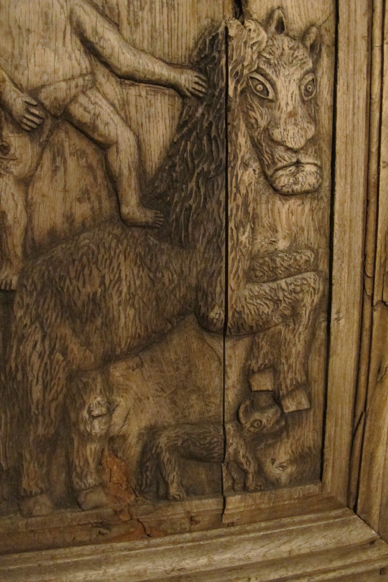 XVII Carved Wood Door Popular Art-photo-4