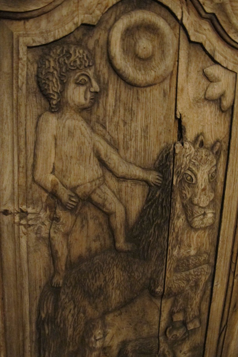 XVII Carved Wood Door Popular Art-photo-1